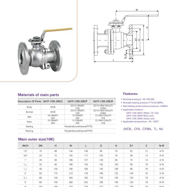 JIS FLANGE BALL VALVE WITH HIGH MOUNTING