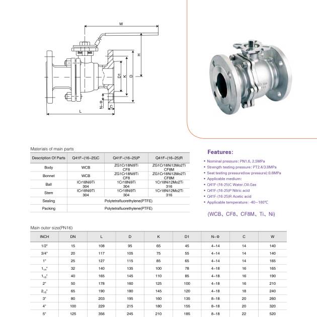 GB FLANGE BALL VALVE WITH HIGH MOUNTING