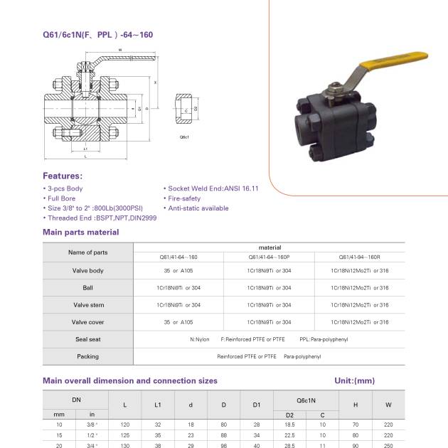 High-Pressure Welding Ball Valve